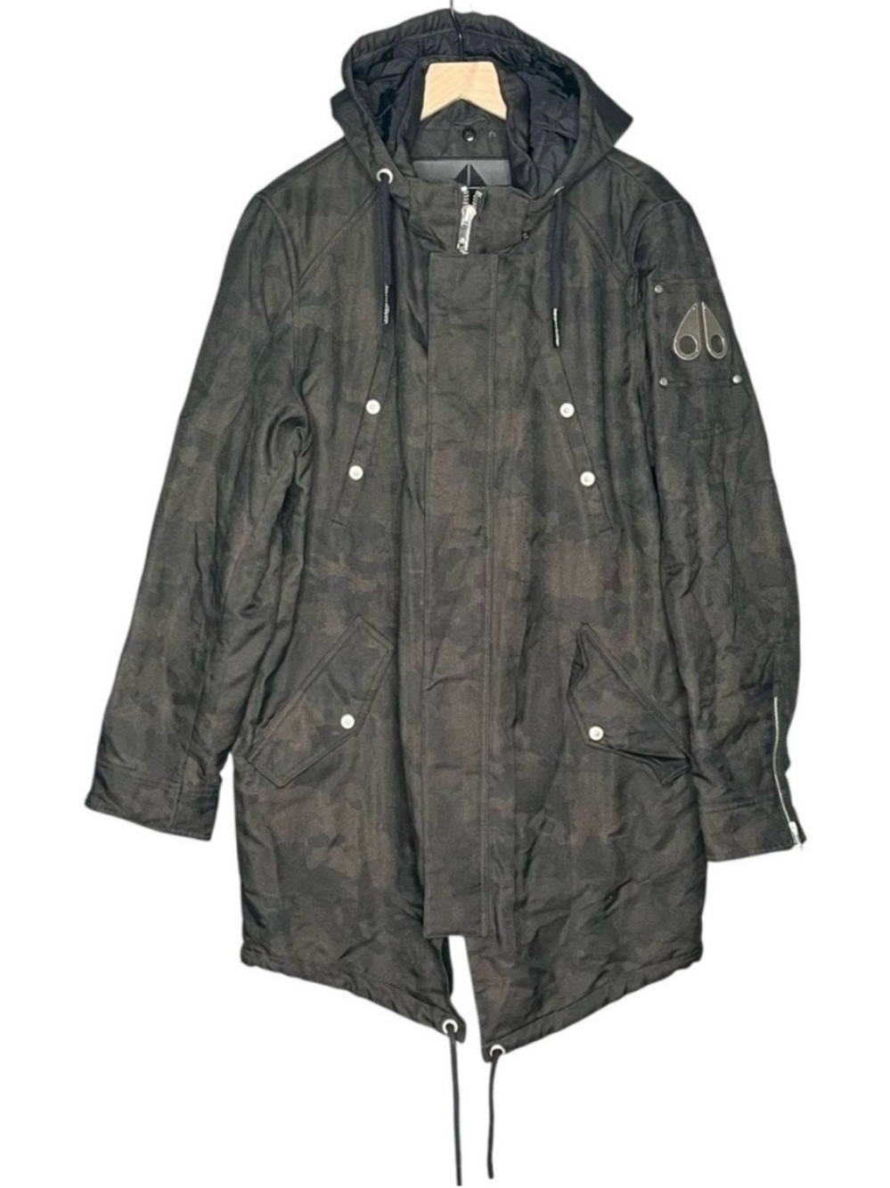 Moose Knuckles Saint Ulric 2 Logo Parka Coat Camo Size Large